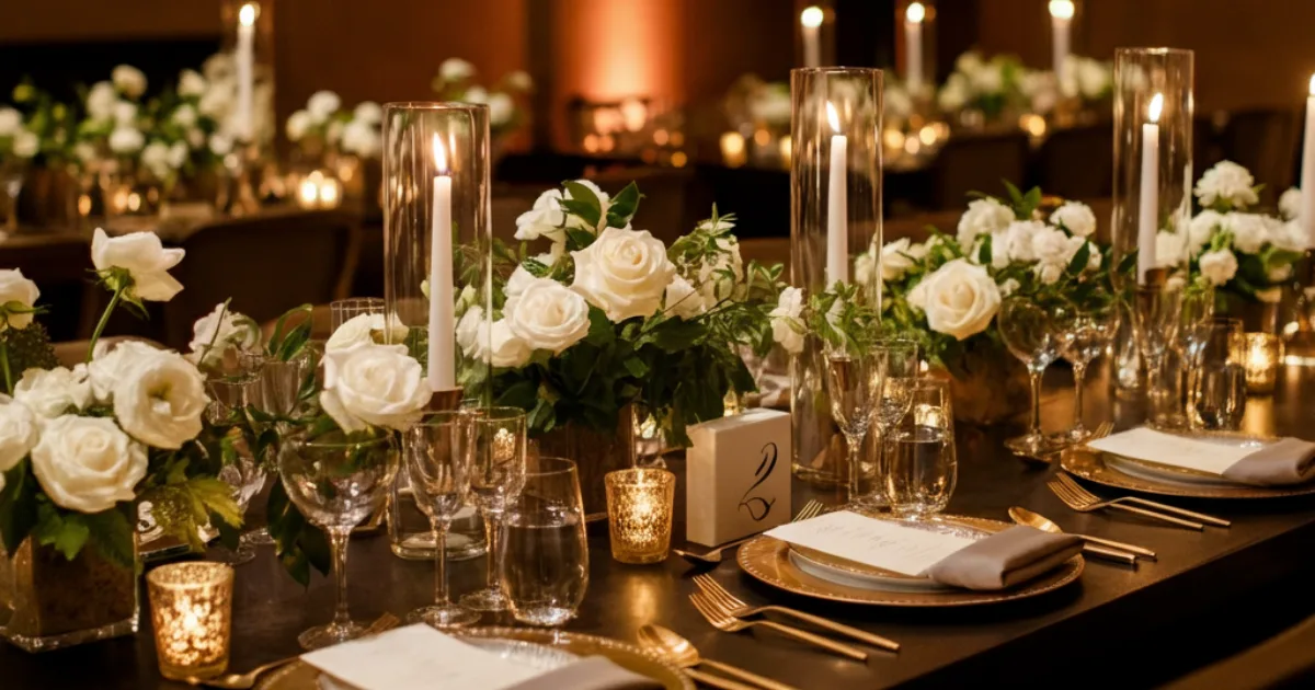 Centerpieces at wedding receptions NYT